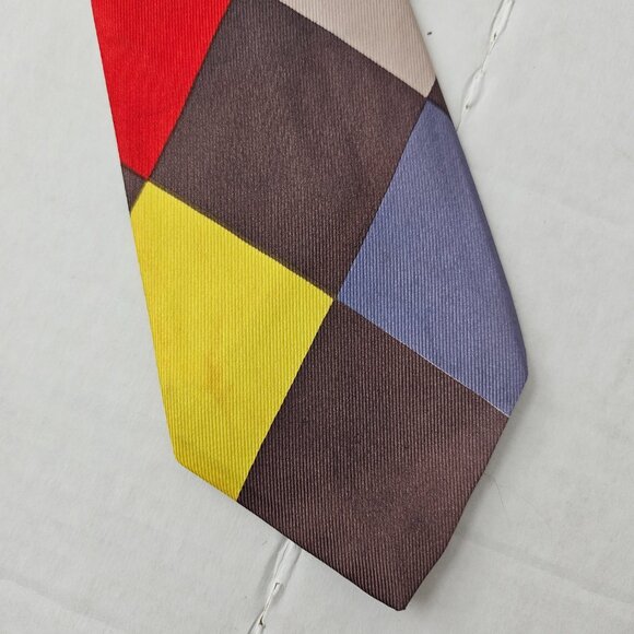 Vintage Joseph & Feiss Company Mid Century Diamond Pattern Men's Neck Tie - Picture 6 of 6
